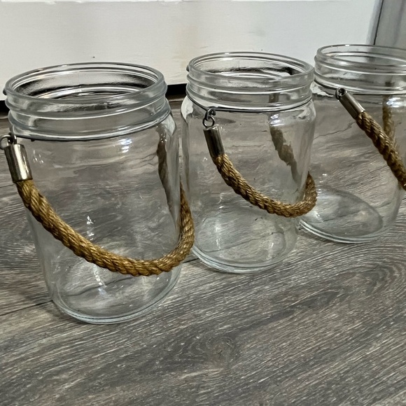 Glass Jars with Rope Handles - Picture 2 of 3